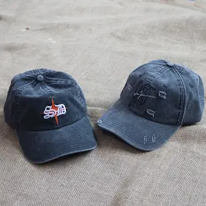 Hat supplier Custom 6 panel structure Dad Hat Wash cotton Premium baseball cap cut craft fashion pop Hip hop hat
