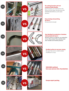201ท่อม่านสแตนเลส3660มม. 4572มม. สายยางเคลือบเงา ASTM จากโรงงานจีน - Product Image 4