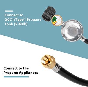 Régulateur et tuyau de gril à gaz avec jauge, remplacement pour Weber, Charbroil, Nexgrill et plus de gril à gaz BBQ - Product Image 4