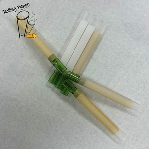 Papier à rouler personnalisé de 109 mm, non blanchi, blanc, diamètre de la bande de 10 mm, bouche en verre vert, avec une bonne sensation de fumée - Product Image 3