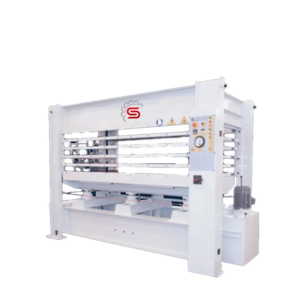 Melamine प्लाईवुड लिबास लकड़ी के दरवाजे के लिए MDF हाइड्रोलिक गर्म प्रेस मशीन
