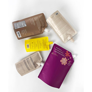 Custom Logo Recyclable Liquid Spout Pouch 500ml 1L Stand Up Beverage Juice Refill <b>Packaging</b> <b>Bag</b> - Product Image 2
