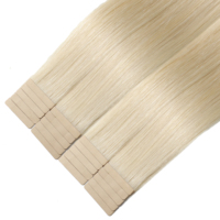 Extensions de cheveux naturels de qualité supérieure, soyeuses et douces, avec pointes épaisses, sans colle, sans nœuds, style DIY, extensions à bandes adhésives platine, OEM