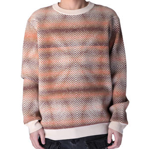 Suéter de punto Jacquard con patrón personalizado para hombre suéter ODM antiarrugas de invierno - Product Image 2