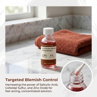 Sérum Séchant à l'Acide Salicylique pour l'Acné Adulte avec Extrait de Purslane Apaisant et Anti-Allergique Sans Parfum Vente en Gros