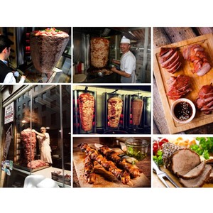 Barbecue à gaz professionnel vertical avec rôtissoire, four de comptoir pour kebab, machine à shawarma rotative à gaz - Product Image 3