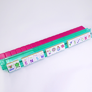 Mahjong Americano Personalizado de 4 Capas, Fichas Acrílicas Rojo Rosa con 160 Cartas, <span class=keywords><strong>Juego</strong></span> Elegante y de Lujo para Adultos y Regalo - Product Image 4