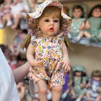 Poupées Reborn R&B Jouet Peint Fini Réaliste Tout-petit Toucher Réel Nouveau-né Reborn Poupée Cadeaux pour Filles