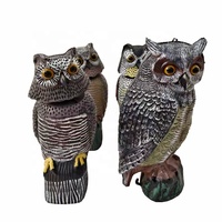 Statue de hibou de chasse en plastique PE léger, écologique, réaliste, haute dureté pour effrayer les oiseaux du jardin et de l'extérieur