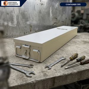 Steel Workshop <b>Tool</b> Storage <b>Box</b> ET Container 305 with Secure <b>Lock</b> and Split Lid Design <b>for</b> Workshop <b>Tools</b> & Spare Parts - Product Image 1