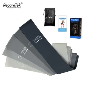 Set de 5 Bandas Elásticas de Resistencia para Entrenamiento Físico, Pilates y Accesorios para Adultos, Color Gris Degradado, Equipo Deportivo - Product Image 4