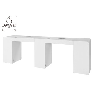 Mesa de manicura Dongpin Beauty 3105 blanca de doble estación con extractor de aire para uso en salón - Product Image 4