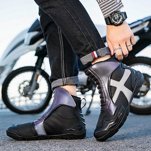 Chaussures de moto <span class=keywords><strong>pour</strong></span> hommes, <span class=keywords><strong>bottes</strong></span> courtes tout-terrain <span class=keywords><strong>pour</strong></span> la course et le tourisme en moto - Product Image 3