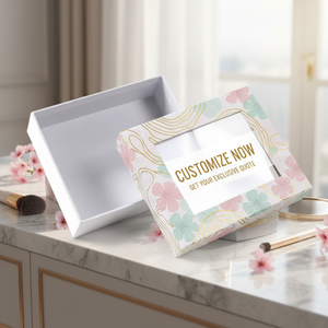 Tùy Chỉnh Đầy Màu Sắc Hoa Vàng Trang Điểm Trang Điểm Tổ Chức Hộp Sang Trọng Mỹ Phẩm Lưu Trữ Cứng Nhắc Hộp - Product Image 6