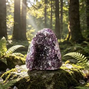 Grappe <span class=keywords><strong>de</strong></span> géodes d'améthyste naturelle, <span class=keywords><strong>cristal</strong></span> d'améthyste brut, <span class=keywords><strong>pierre</strong></span> <span class=keywords><strong>de</strong></span> guérison pour la décoration intérieure, le Reiki, la méditation et comme cadeau spirituel - Product Image 6