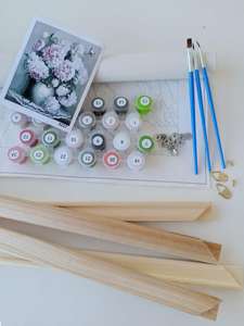 CHENISTORY DZ992432 un mazzo <span class=keywords><strong>di</strong></span> fiori acrilico decorazione della parete pittura per numero pittura fai da te per il commercio all'ingrosso - Product Image 3