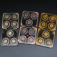 Auf Lager Quadratisches Dungeons and Dragons 7-teiliges Rundes Drehwürfel-Set Roulette Metall DND Würfel mit Geschenkverpackung