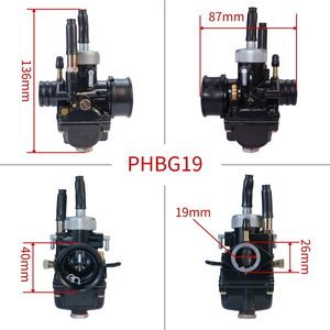 Carburateur de Course PHBG Noir 17mm 19mm 21mm pour Moto Dellorto RS50 47cc 49cc GY6 Jog <span class=keywords><strong>50cc</strong></span> 90cc Dio90 2T - Product Image 6