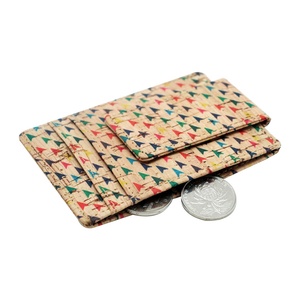 Porte-cartes fin RFID personnalisé Boshiho avec logo, en liège végétalien, portefeuille écologique pour femmes - Product Image 5