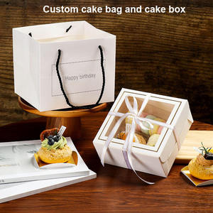 Tùy Chỉnh 4/6/8/10 Inch Rõ Ràng Cửa Sổ Bánh Bao Bì Hộp Đảng Bánh Sinh Nhật Hộp Với Xử Lý - Product Image 4