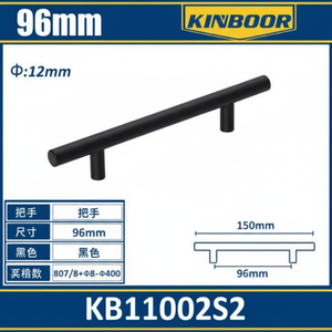 Durevole elegante 96mm maniglia della porta dell'armadio tirare 128mm maniglia del cassetto per armadio in lega di alluminio Zamak lega di alluminio solido - Product Image 1
