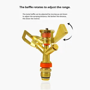 Lawn Vegetable Garden Orchard <strong>Sprinkler</strong> Equipment 4-Point Brass Rocker Nozzle 360 Rotating <strong>Irrigation</strong> Cooling Dust - Product Image 5