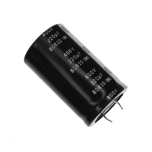 ตัวเก็บประจุแบบ Through Hole รุ่น ECE-S2GG221U ของแท้ ยี่ห้อ CAP ALUM ความจุ 220uF 20% 400V แบบ Snap-in - Product Image 1