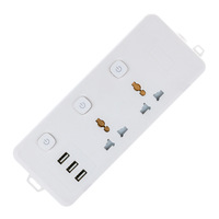 Enchufe de Cableado con Puerto de Carga USB Multiusos Personalizable para Comercio Exterior, Orificio Grande, Clasificación 10A, para Uso en Oficina y Hogar