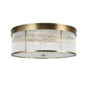 Copper Custom American Style Minimalist Luxury Steel Glass Surface Mounted <b>Ceiling</b> <b>Light</b> Modern Living Room <b>Round</b> Lamp - Product Image 3