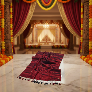 Sari en coton cardé écologique à séchage rapide, tissé, imprimé croisé, pour filles/femmes, léger, pour mariages/occasions spéciales, 370 GRM - Product Image 1