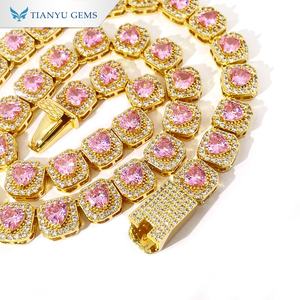 Collar de Tenis con Halo de Corazón de Lujo Tianyu, Estilo Hip Hop, Cadena de Moda con Circonita para Hombre y Mujer - Product Image 2