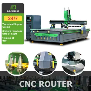 Chất Lượng Cao 1325 4 Trục Gỗ Khắc Nhôm Guitar Khắc Atc Cnc Router Máy Chế Biến Gỗ Cho Ván Lướt Sóng