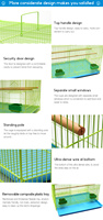 Plateau de récupération des déchets pour cage d'oiseaux, en fil métallique durable, amovible, pour magasin de gros