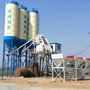 Low Price Large Capacity 75m3/h Mobile Concrete Batching Plant Automatic Concrete Mixing With Concrete Mixer For Sale