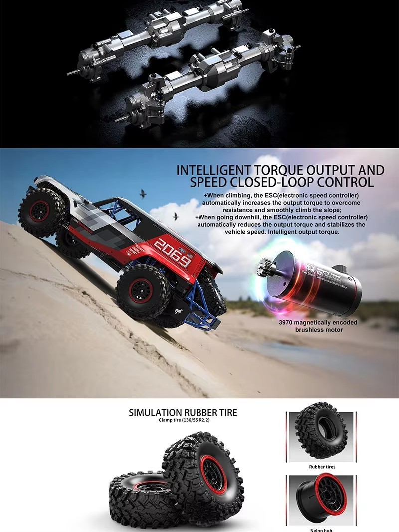 Voiture RC 1/8 MJX H8P Ford Bronco R – 4x4 Crawler Tout-terrain Prêt à Rouler
