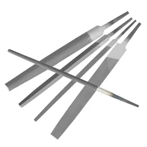 Gli strumenti del Set di File in acciaio metallico includono File piatto/semicircolare/rotondo/triangolo/quadrato grande 5 pezzi per lavorazione del legno/metallo/gioielliere/plastica