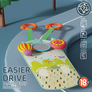 Siège de voiture pour bébé, jouet compagnon de voyage, véhicule plus facile à conduire, siège de voiture pour bébé, poussette, jouet avec musique, tapis de jeu pour bébé - Product Image 2