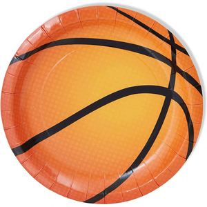 Personnalisation OEM : Assiettes de basket-ball à thème sportif de 7 pouces, jetables, pour fournitures et décorations de fête d'anniversaire, prix d'usine - Product Image 1