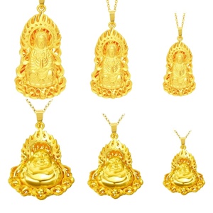Plaqué Hd0117 Bijoux Collier Or Rempli Guanyin Bouddha Pendentif Pour Hommes Et Femmes - Product Image 1