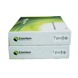 ใบมีดด็อกเตอร์โพลีเอสเตอร์ Esterlam E500 40/50/60x0.55มม.x75ม. 13 องศา สำหรับพิมพ์/เคลือบกล่องลูกฟูก - Product Image 1