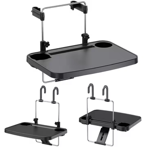 Nueva bandeja trasera plegable portátil de lujo para asiento de coche, organizador Universal de plástico grueso para volante de coche, Kit Interior de escritorio - Product Image 1