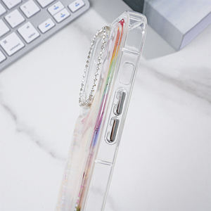 Mode couleur peint antichoc perles sèches Quicksand étuis de téléphone portable couverture de téléphone portable personnalisée pour IPH 17 16 Pro vente en gros - Product Image 4