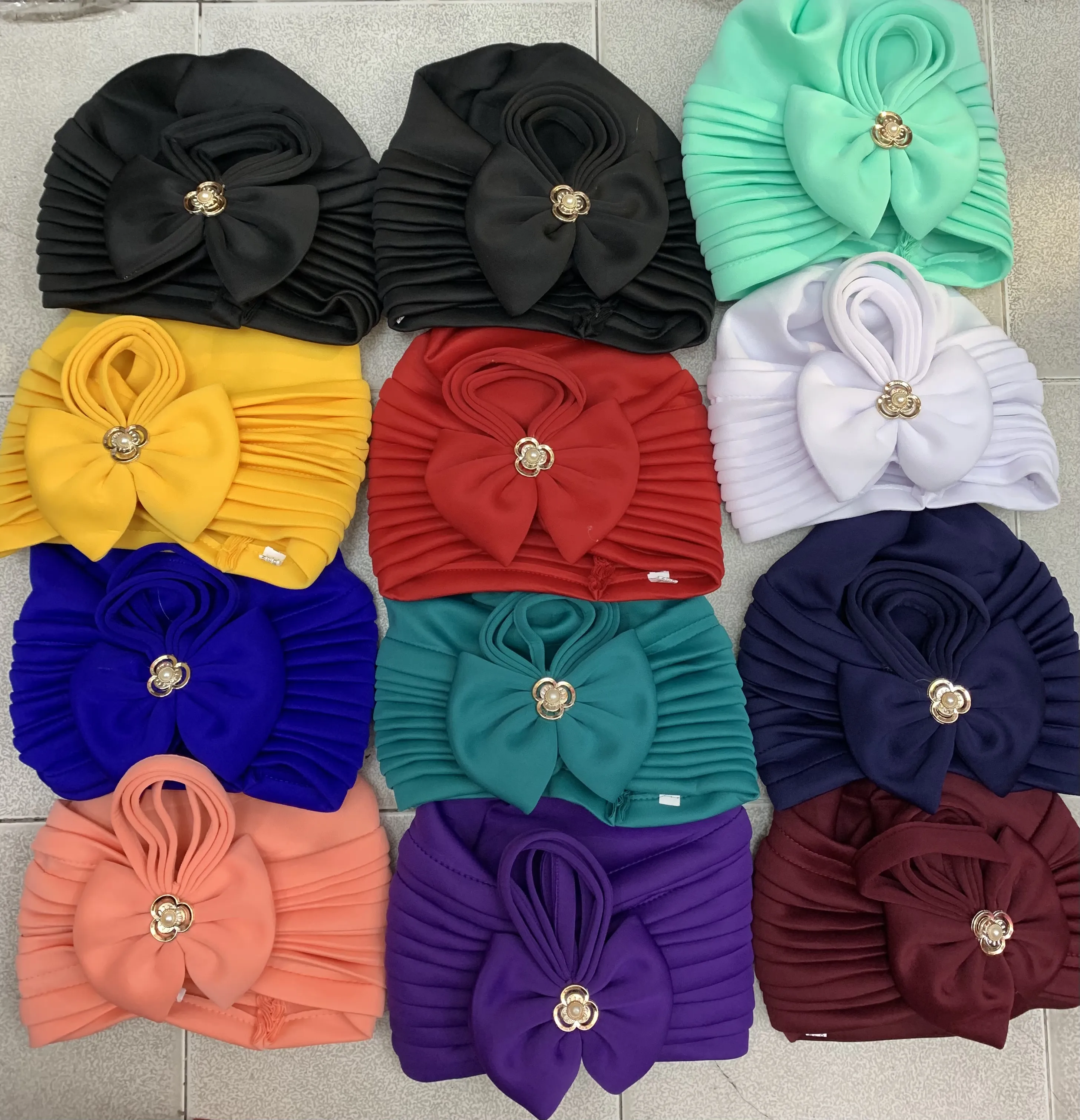 New special 12 pieces 1 dozens african turban cap wholesales price headscarf for women