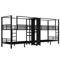Cama litera cuádruple de metal resistente y moderna para ahorrar espacio, para 4 personas, para uso en hoteles, apartamentos y hospitales