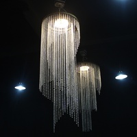 Cintre pour plafond de salle de mariage anneau circulaire rideau en perles de cristal support suspendu décoration de plafond de mariage