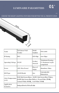 IP65 1200LM TWS-1000 24W LED <b>Wall</b> Washer Outdoor Waterproof Aluminum Alloy Ra90 <b>Dimmable</b> 3-Year Warranty Hotel Building Bulk - Product Image 2