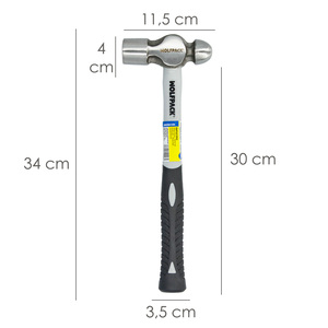 Martello a testa sferica da 650 grammi con manico in fibra di vetro - Product Image 2