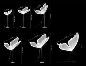 Nouveaux accessoires populaires : Ailes de papillon géantes bicolores pour la décoration de scène d'hôtel, éclairage romantique pour mariage - Product Image 3