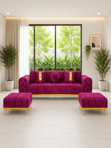 Ensemble de canapés modulaires Optimus aux couleurs vives avec revêtement en tissu sur mesure pour salon moderne - Product Image 1