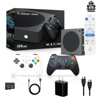 Boîtier TV de jeu Android G8max en promotion, double système H618 HD Quad-Core Wi-Fi 6 8K avec manette de jeu